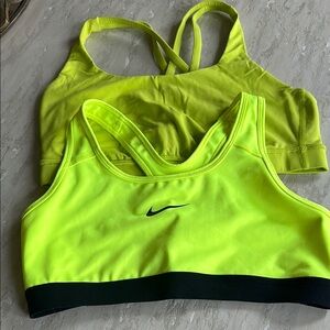 Nike Women's Neon Yellow Sports Bra